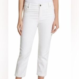 Chico’s Platinum Crop White Denim Jeans Size 12
